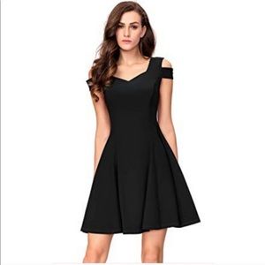 Noctflos InsNova Black Cold Shoulder Dress